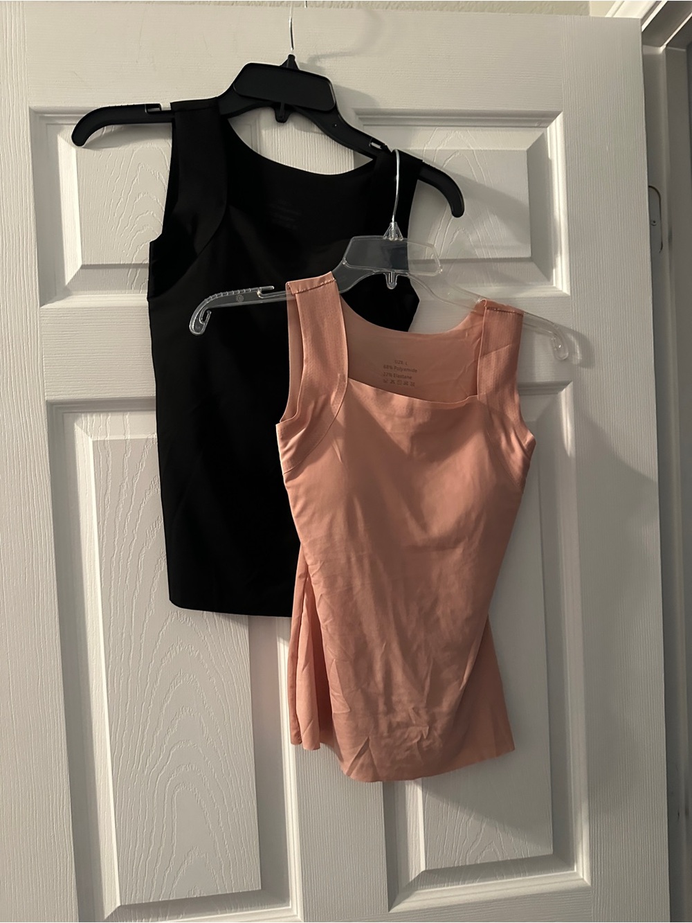 2  Tank Top - Black and Blush. Bra pads in camisoles . Runs small